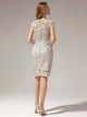 Grey Lace Short Mother Of the Bride Dress