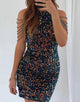 Tight Sequin Homecoming Dress with Beading