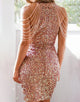 Tight Sequin Homecoming Dress with Beading