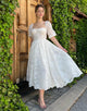 Short Lace Wedding Dress with Sleeves