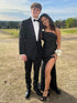 Black Notched Lapel 2 Piece Men's Prom Suit