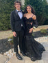 2 Piece Black Notched Lapel Men's Prom Suit