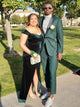 Dark Green Shawl Lapel 2 Piece Men's Prom Suit