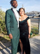 Dark Green Shawl Lapel 2 Piece Men's Prom Suit