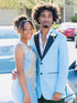 Light Blue Peak Lapel Men's Prom Blazer