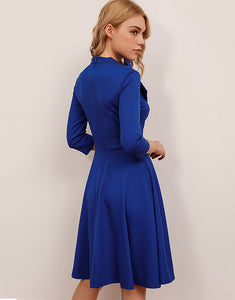 Royal Blue Short Dress with Sleeve