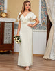 Silk Ivory Bridesmaid Dress with Sleeve