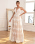 White Long Deep V-Neck Prom Dress