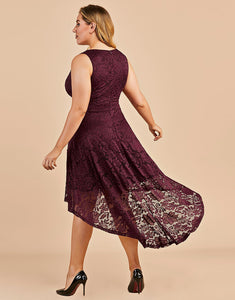 High Low Lace Plus Size Mother of the Bride Dress