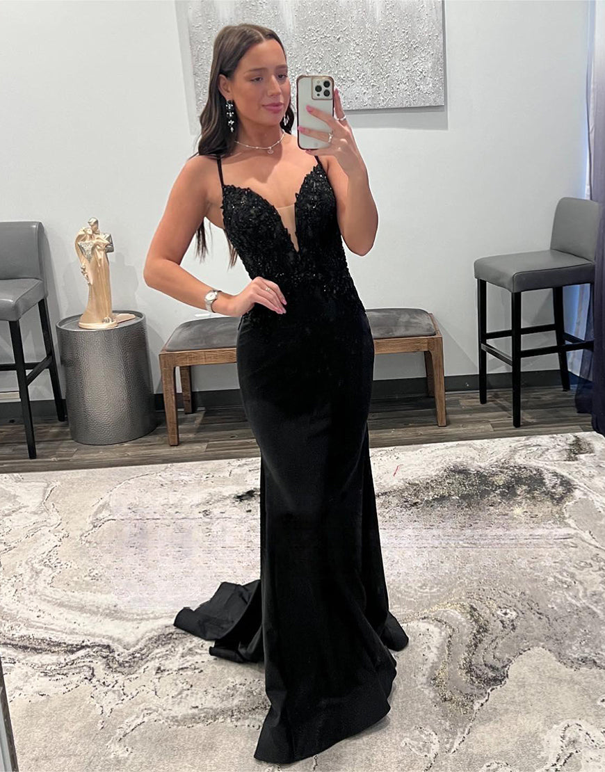 Dressself Corset Black Long Prom Dress Sheath Lace Up Formal Dresses Dressself Corset Black Long Prom Dress Sheath Lace Up Formal Dresses