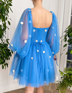 Blue Short Party Dress