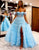 Cute Off the Shoulder Long Prom Dress with Split