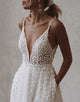 Boho Wedding Dress with Open Back
