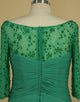 Green Plus Size Long Mother of the Bride Dress