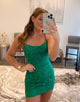 Tight Green Homecoming Dress Backless Party Dress