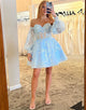A-line Sweetheart Homecoming Dress with Sleeves