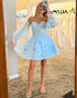 A-line Sweetheart Homecoming Dress with Sleeves