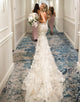 3D Flowers Mermaid Wedding Dresses