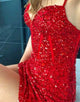 Sweetheart Tight Red Glitter Sequin Homecoming Dress