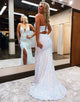 Sequin Side Slit Long Prom Dress