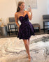 Sweetheart Purple Homecoming Dress with Sequins
