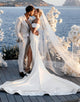 Mermaid Off the Shoulder Wedding Dress with Split