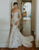 White Mermaid Wedding Dress with Appliques